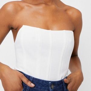 White corset top